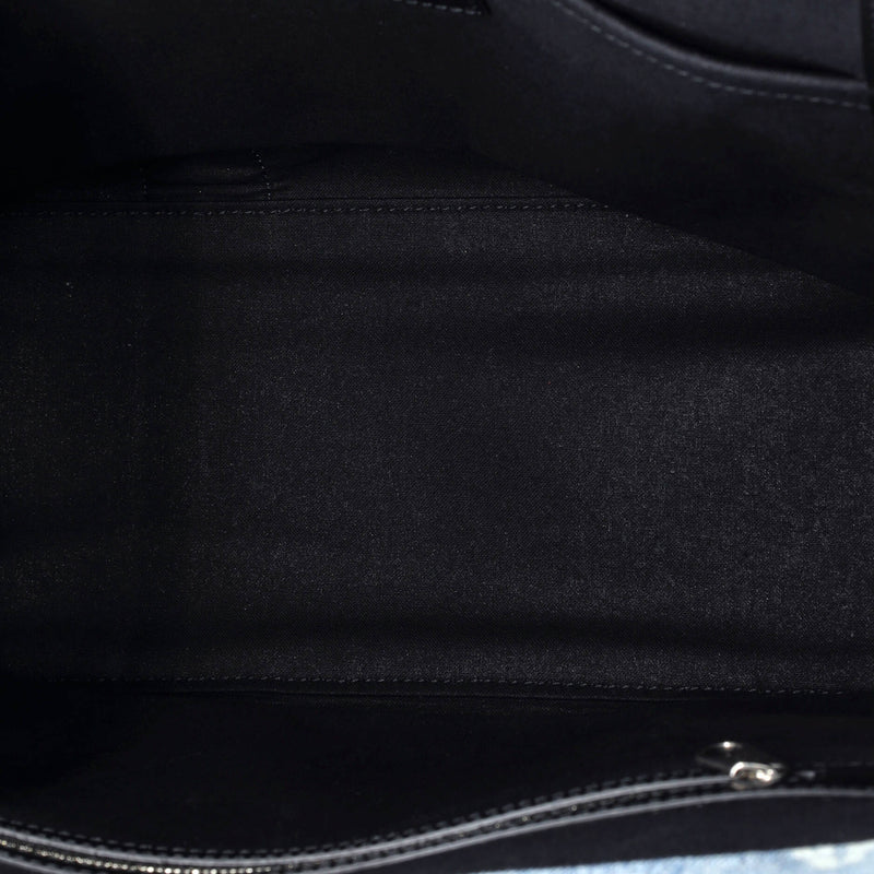 Hardware Tote Logo Printed Denim Medium