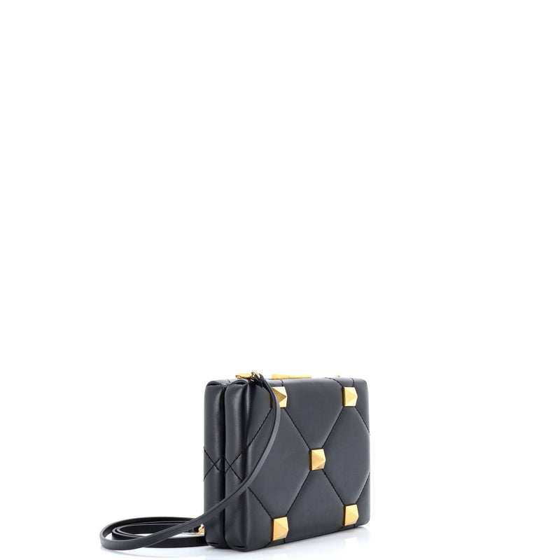 Roman Stud Minaudiere Clutch Quilted