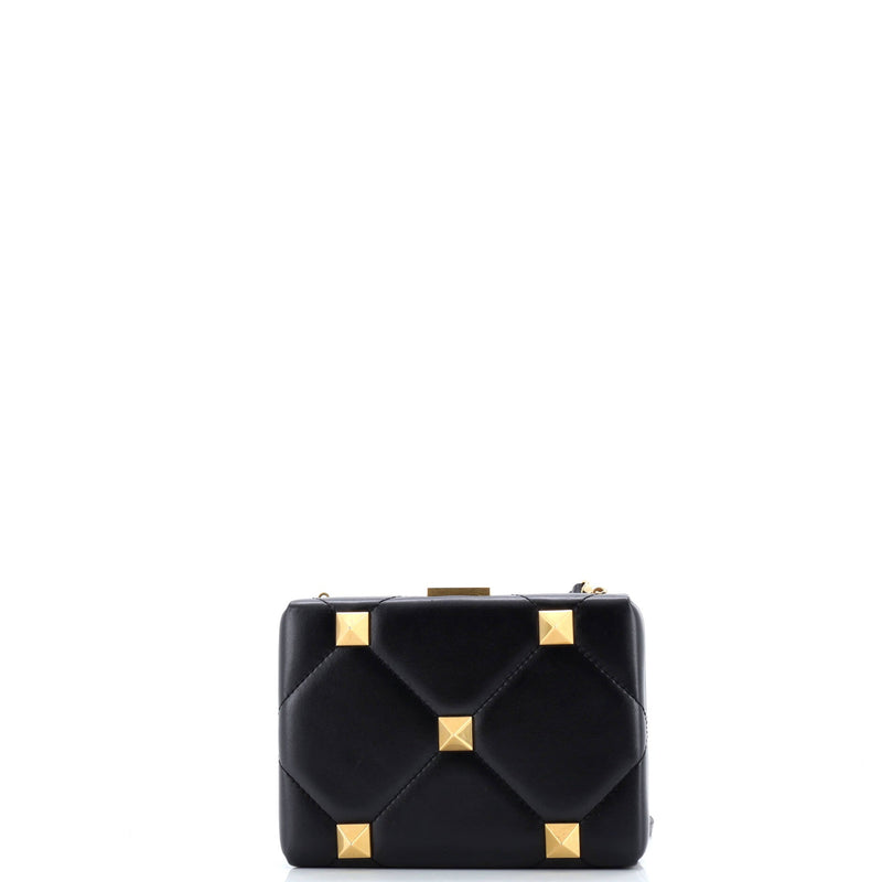 Roman Stud Minaudiere Clutch Quilted