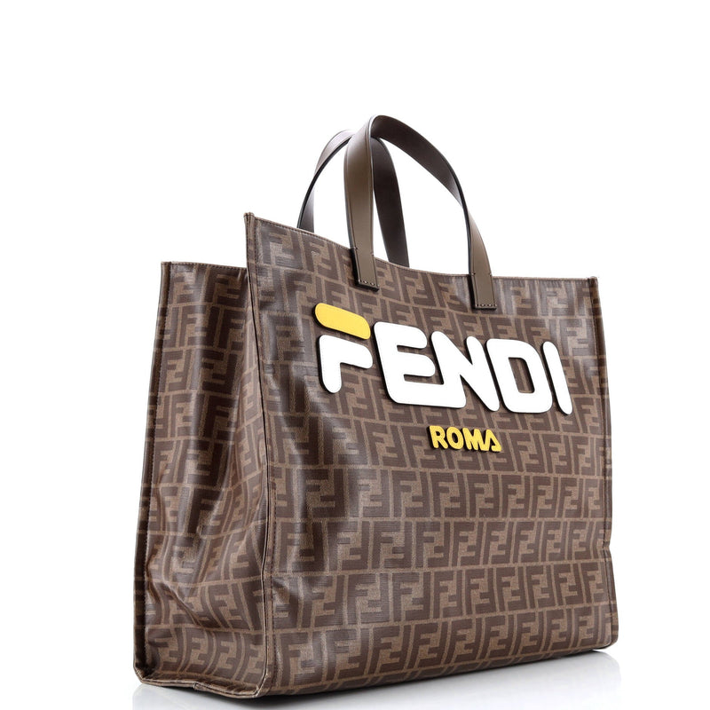 Mania Logo Shopper Tote Zucca Coated