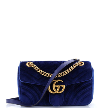 Gg Marmont Flap Bag Matelasse Velvet