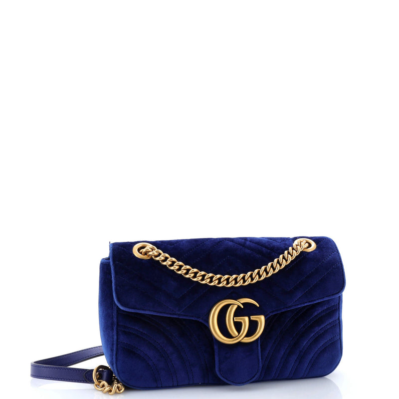 Gg Marmont Flap Bag Matelasse Velvet