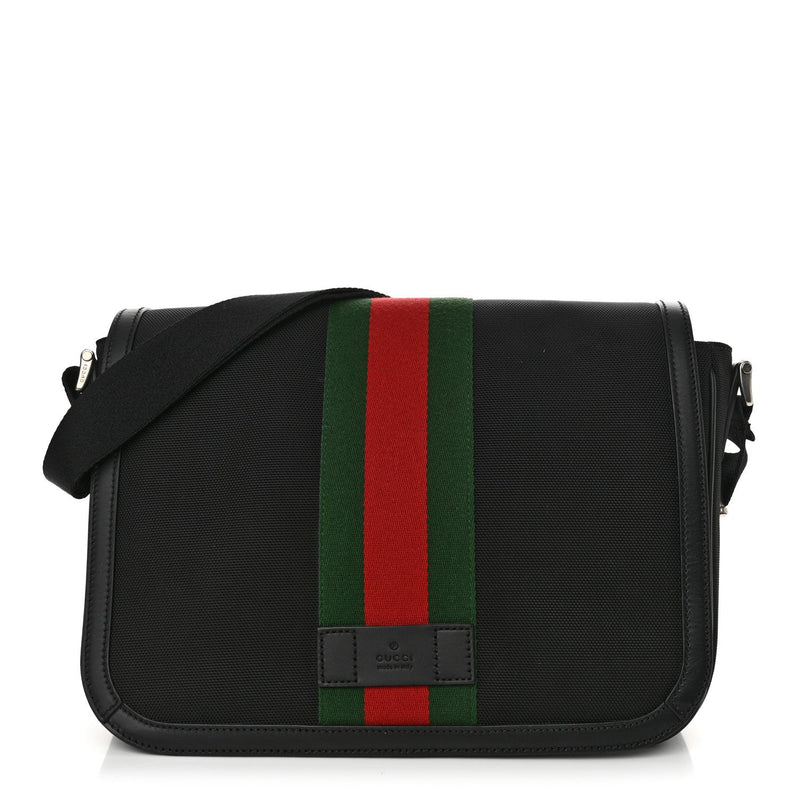 Techno Canvas Web Flap Messenger Bag