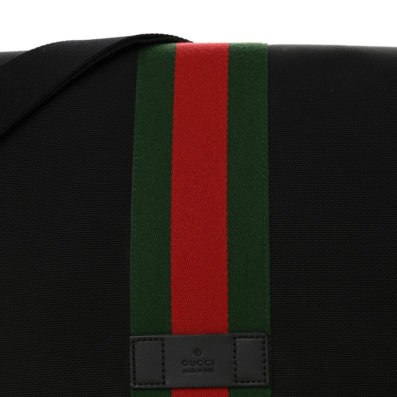 Techno Canvas Web Flap Messenger Bag