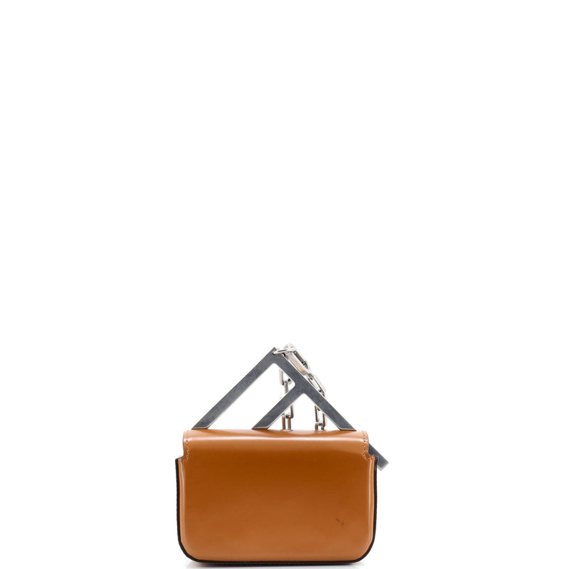 Ff Chain Clutch Bag Leather Nano