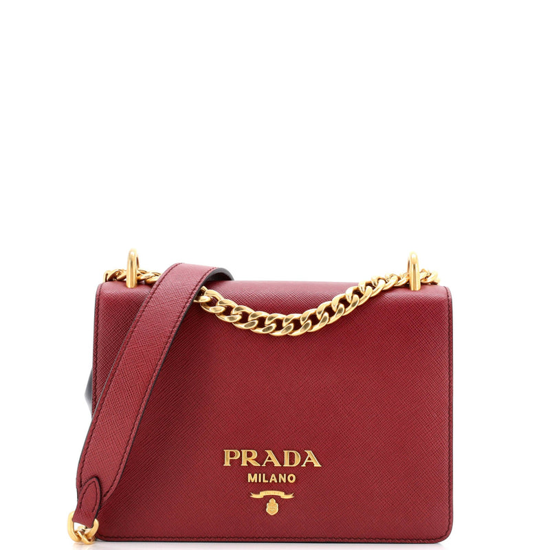 Chain Flap Bag Saffiano Leather Small