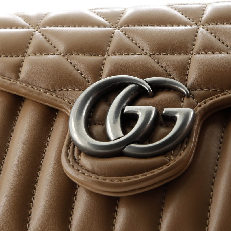 Gg Marmont Chain Wallet Mixed Matelasse