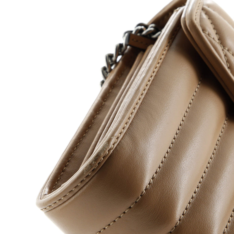 Gg Marmont Chain Wallet Mixed Matelasse