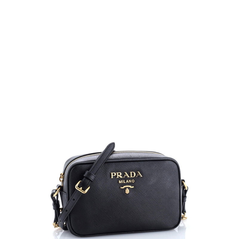 Chain Camera Bag Saffiano Leather Small