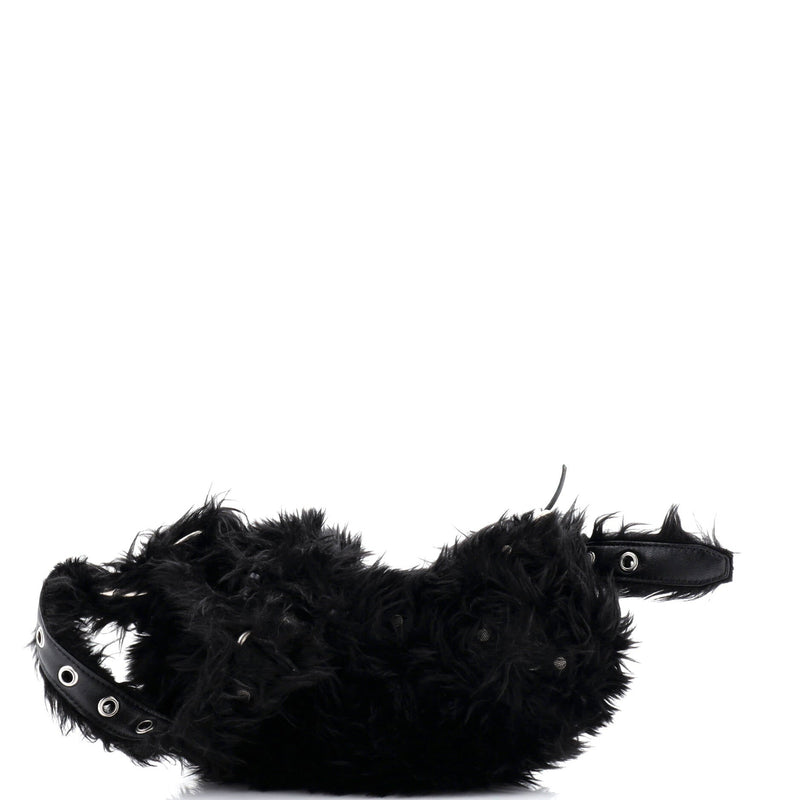 Le Cagole Giant Studs Shoulder Bag Faux