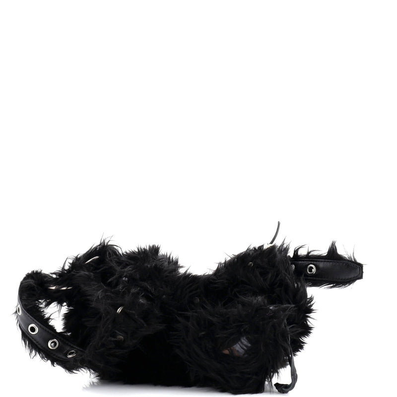Le Cagole Giant Studs Shoulder Bag Faux
