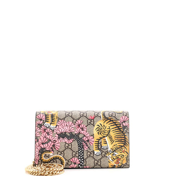 Chain Wallet Bengal Print Gg Coated