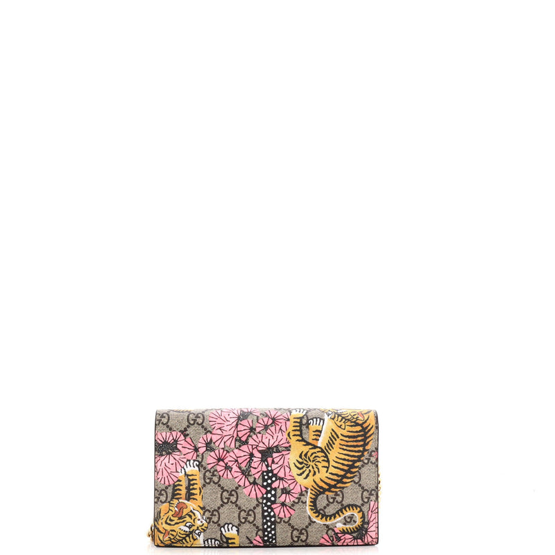 Chain Wallet Bengal Print Gg Coated