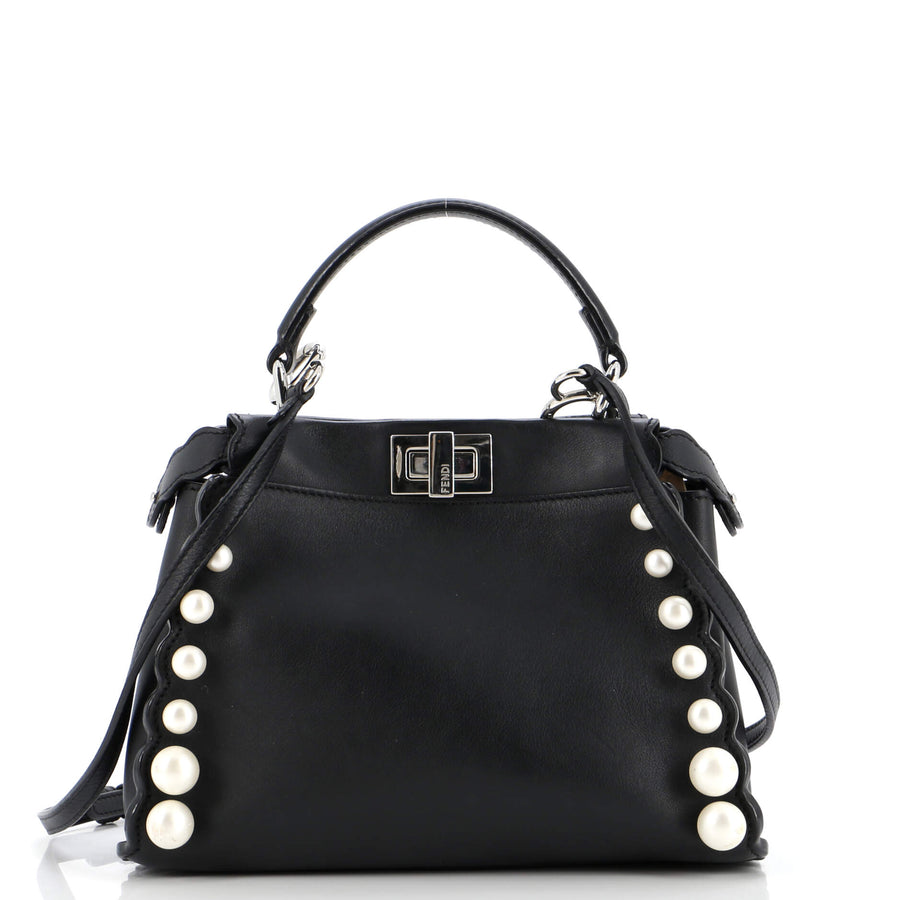 Fendi Peekaboo Bag Pearl Embellished