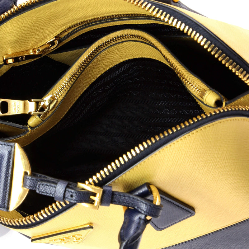 Bicolor Promenade Bag Saffiano Leather