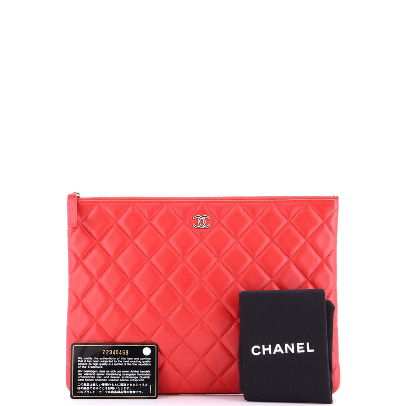 O Case Clutch Quilted Lambskin Medium