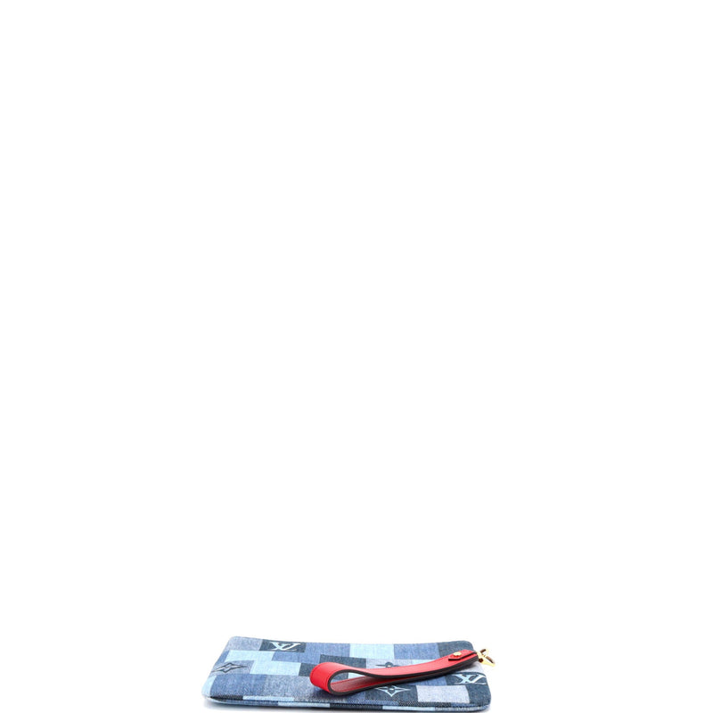 City Pouch Damier And Patchwork Denim