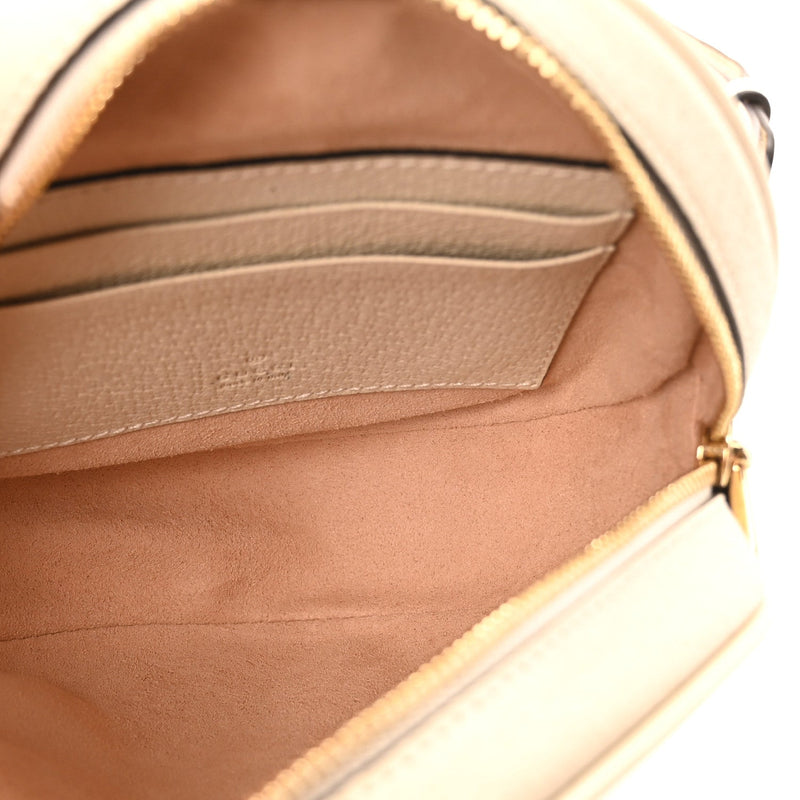 Textured Calfskin Web Mini Ophidia Round