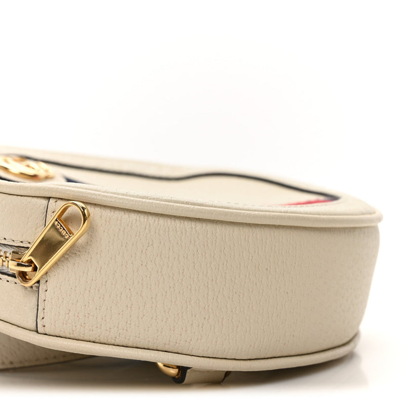 Textured Calfskin Web Mini Ophidia Round