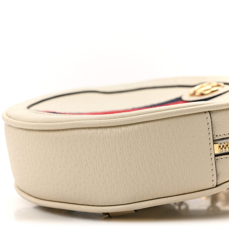 Textured Calfskin Web Mini Ophidia Round