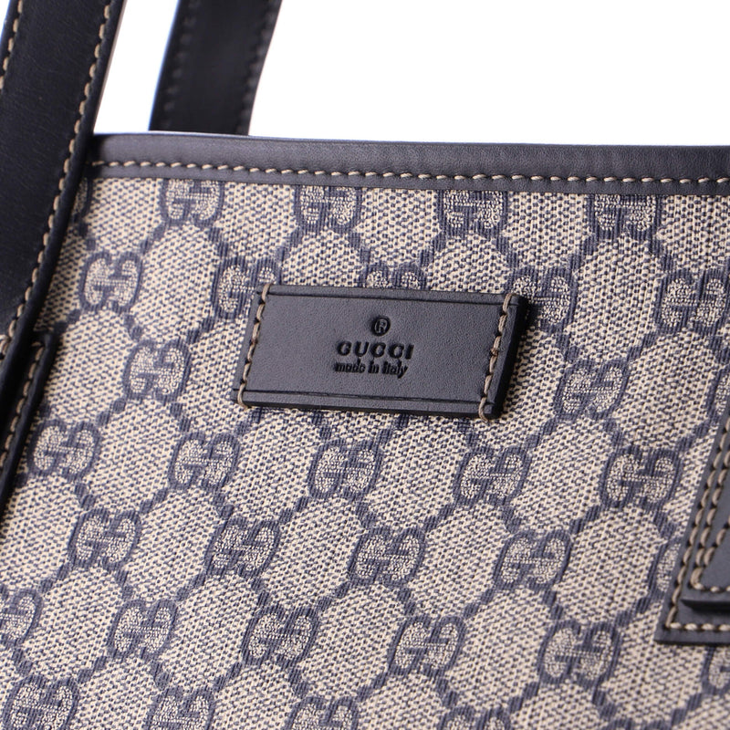 Plus Tote Gg Coated Canvas With Leather