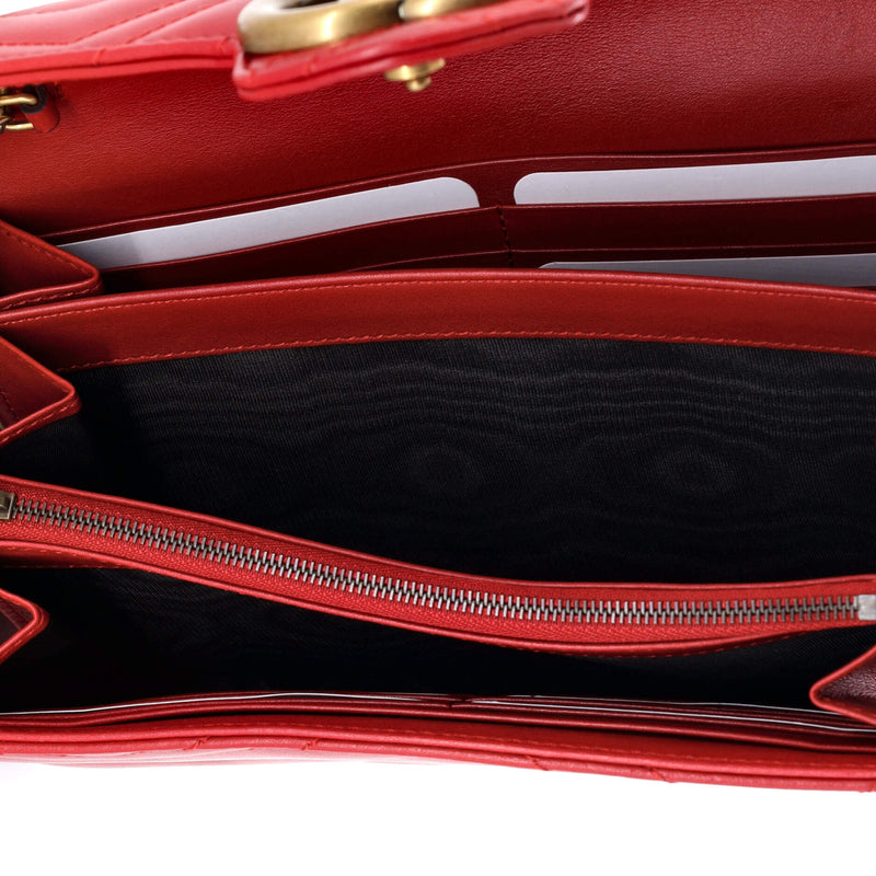 Gg Marmont Chain Wallet Matelasse