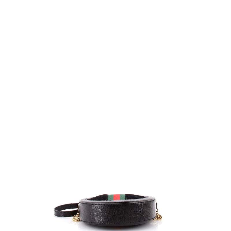 Ophidia Round Shoulder Bag Suede Mini