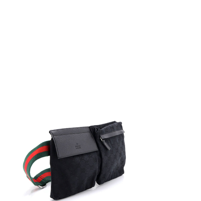 Vintage Double Belt Bag Gg Canvas With