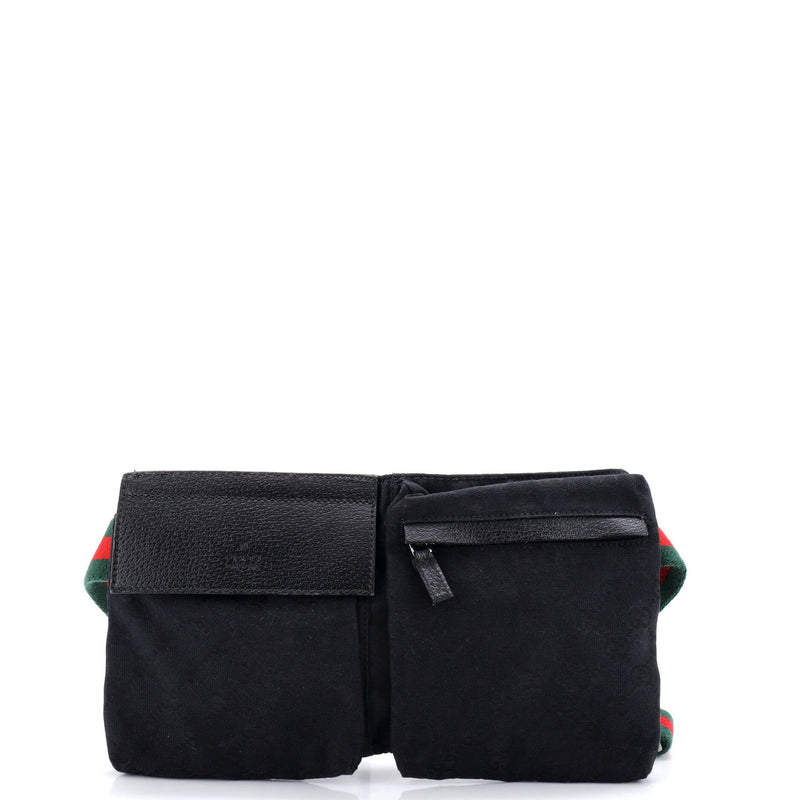 Vintage Double Belt Bag Gg Canvas With