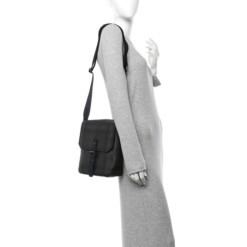 Smoked Check Vaughan Crossbody Bag Black