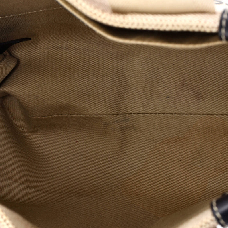 Woody Tote Canvas With Leather Medium