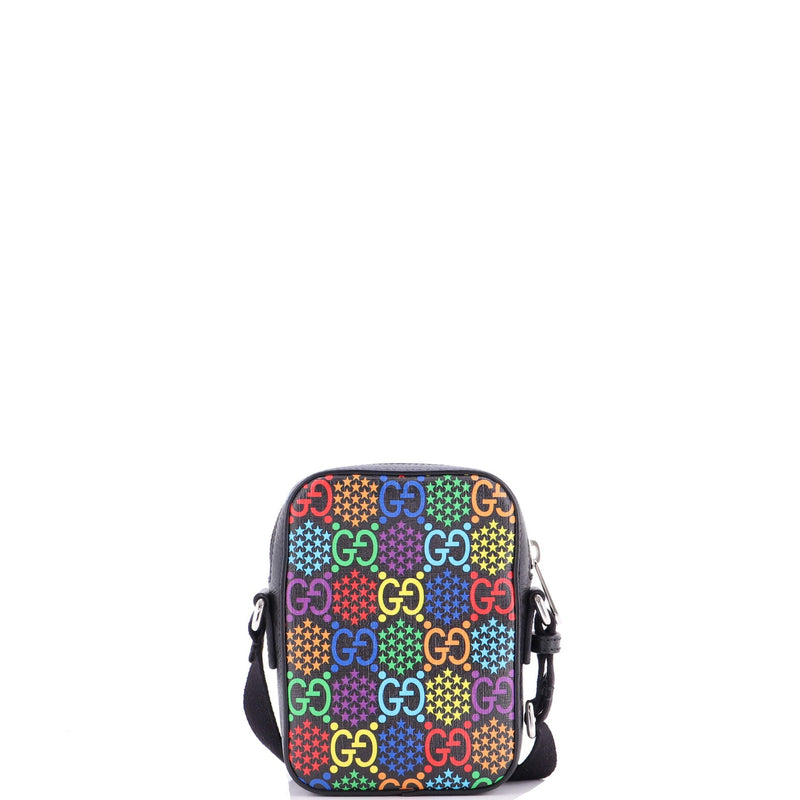 Front Zip Messenger Bag Psychedelic