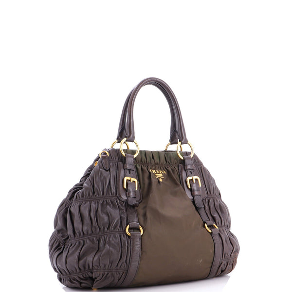 Gaufre Convertible Satchel Leather And