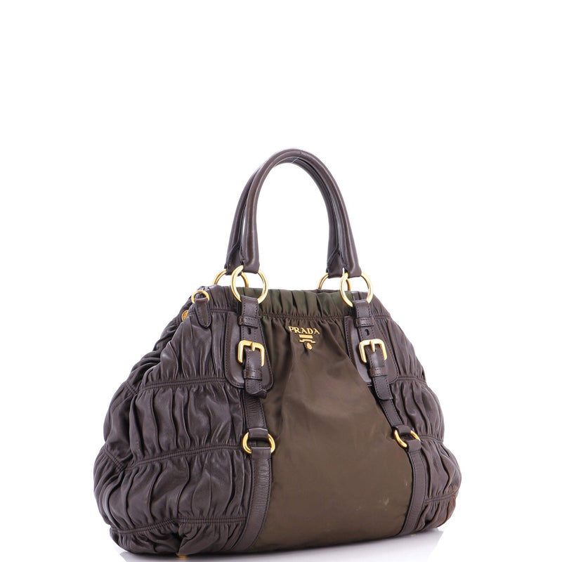 Gaufre Convertible Satchel Leather And