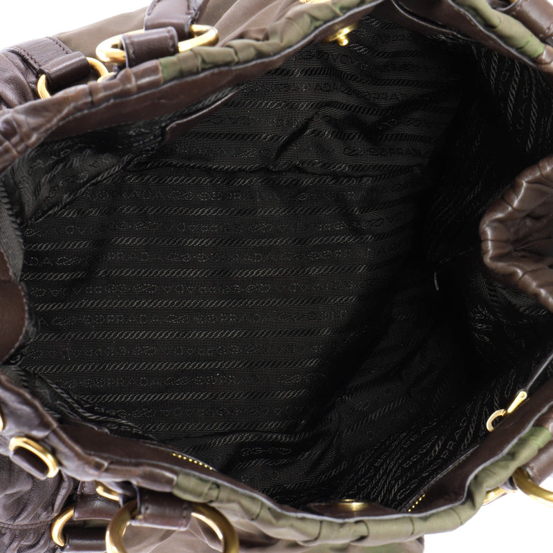 Gaufre Convertible Satchel Leather And