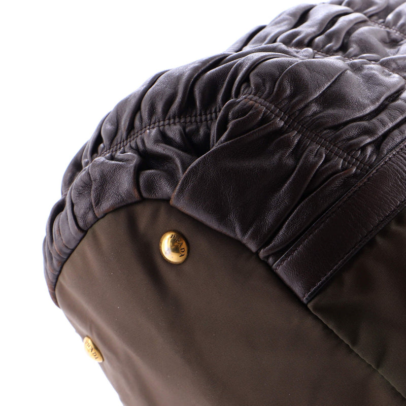 Gaufre Convertible Satchel Leather And