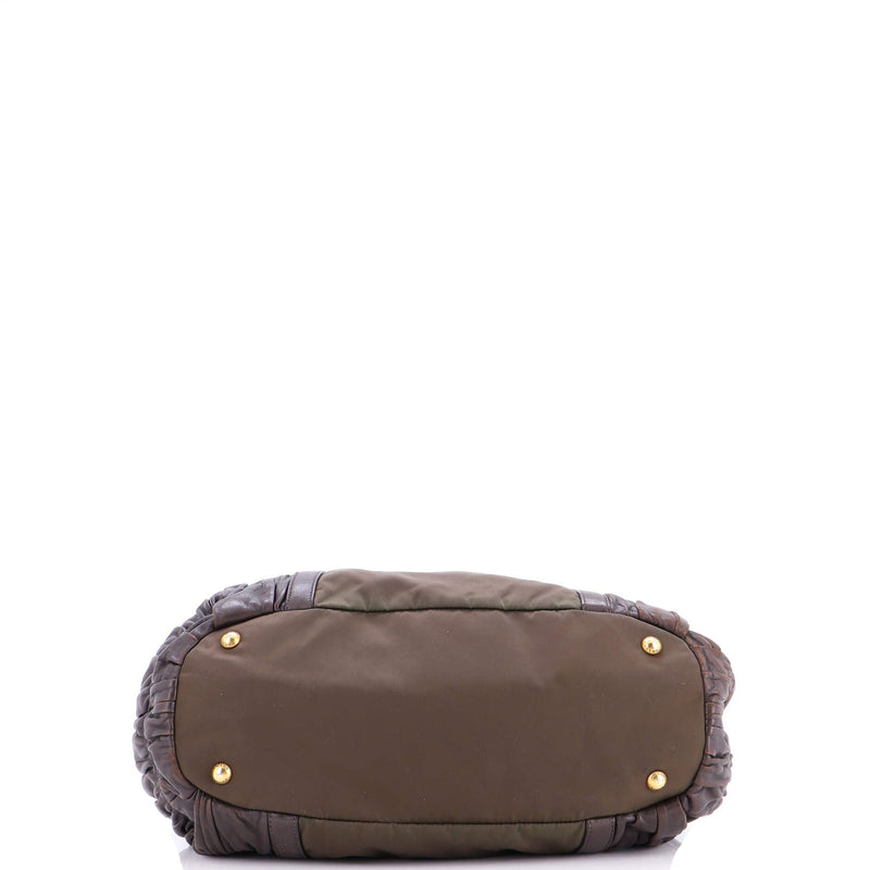 Gaufre Convertible Satchel Leather And