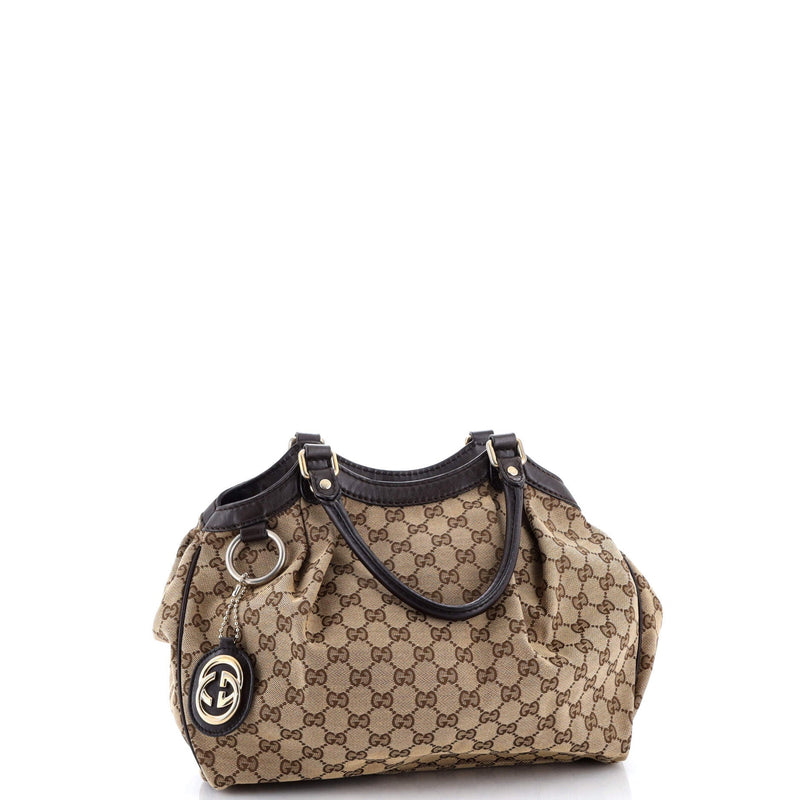 Sukey Tote Gg Canvas With Leather Medium