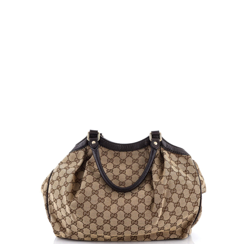 Sukey Tote Gg Canvas With Leather Medium