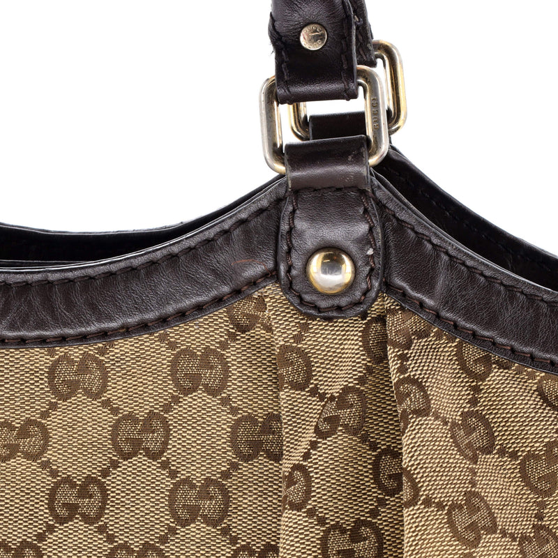 Sukey Tote Gg Canvas With Leather Medium