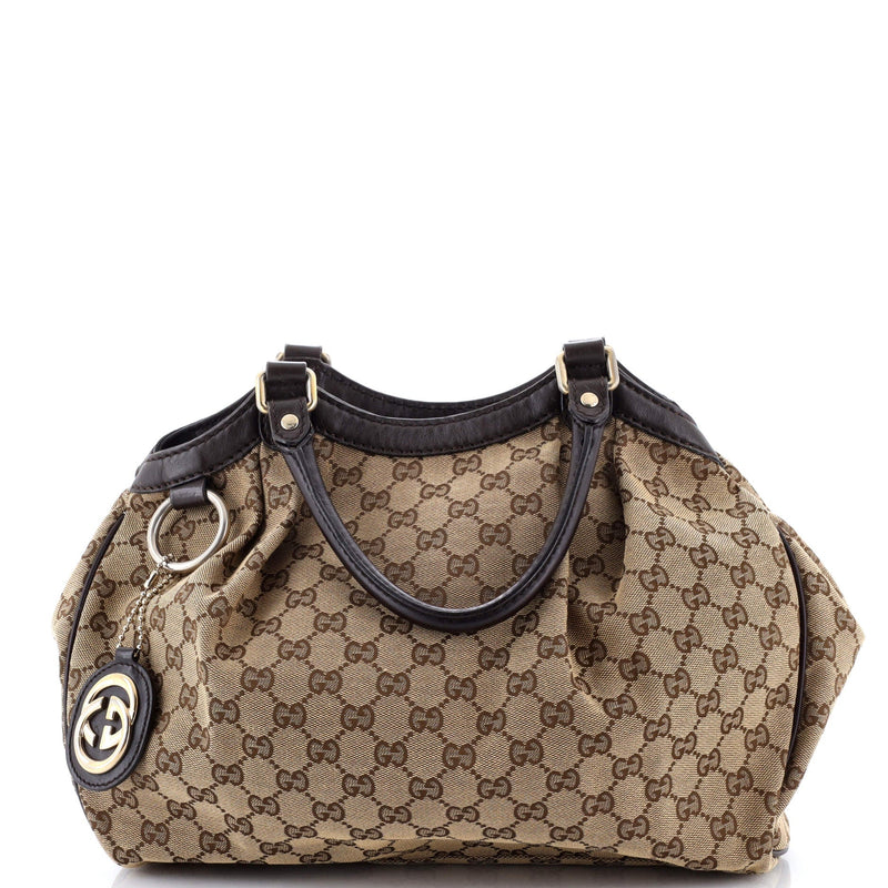 Sukey Tote Gg Canvas With Leather Medium