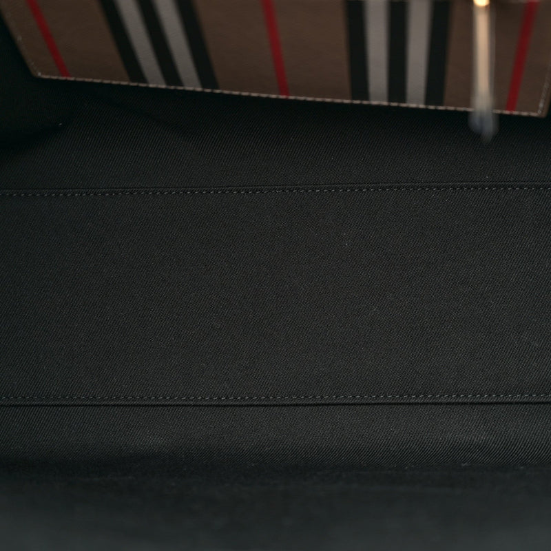 E-Canvas Stripe Book Tote Archive Beige