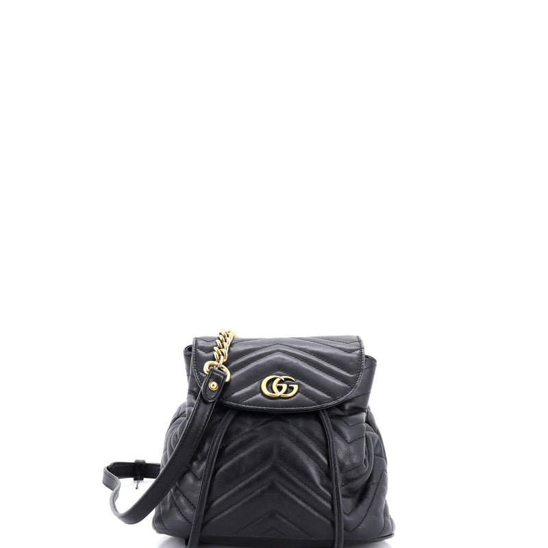 Gg Marmont Drawstring Backpack Matelasse