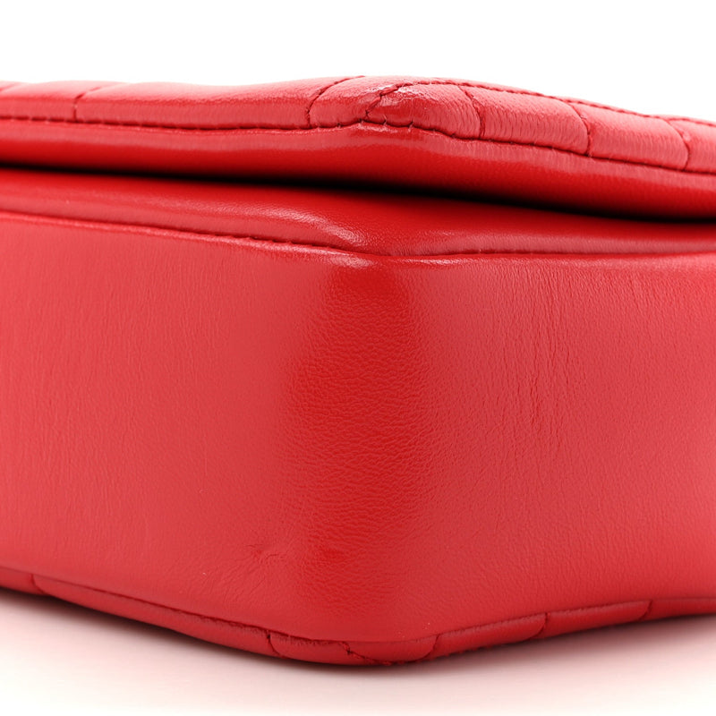 Lambskin Quilted Small Lola Bag Bright