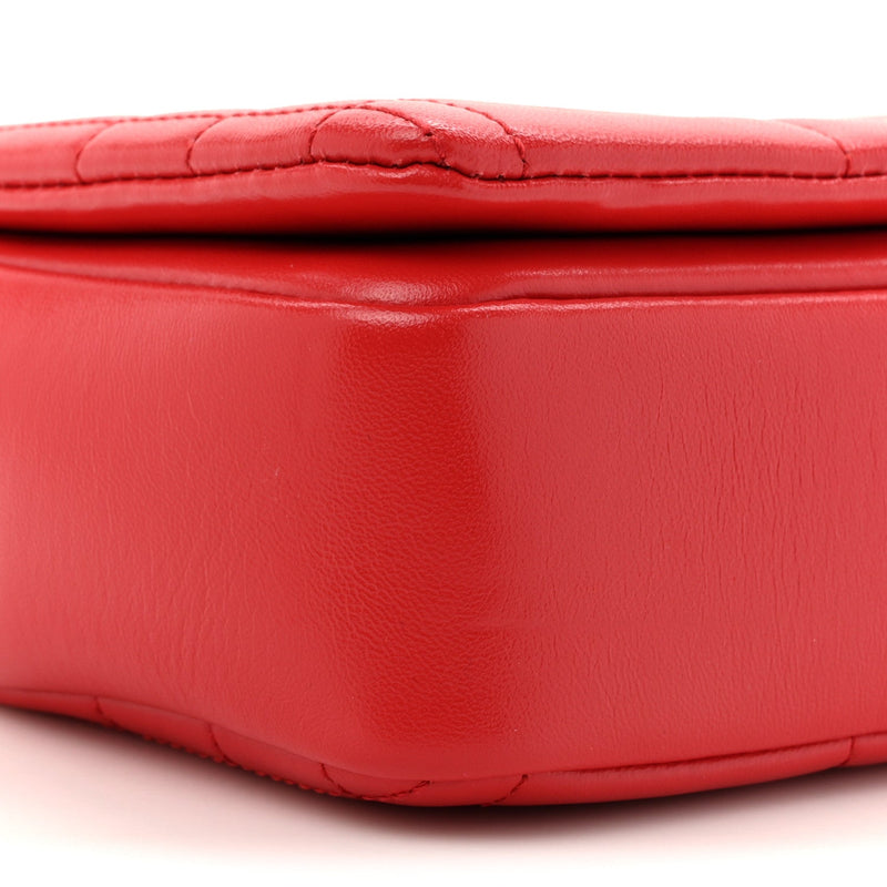 Lambskin Quilted Small Lola Bag Bright