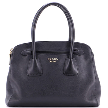 Cuir Frame Double Zip Tote Saffiano