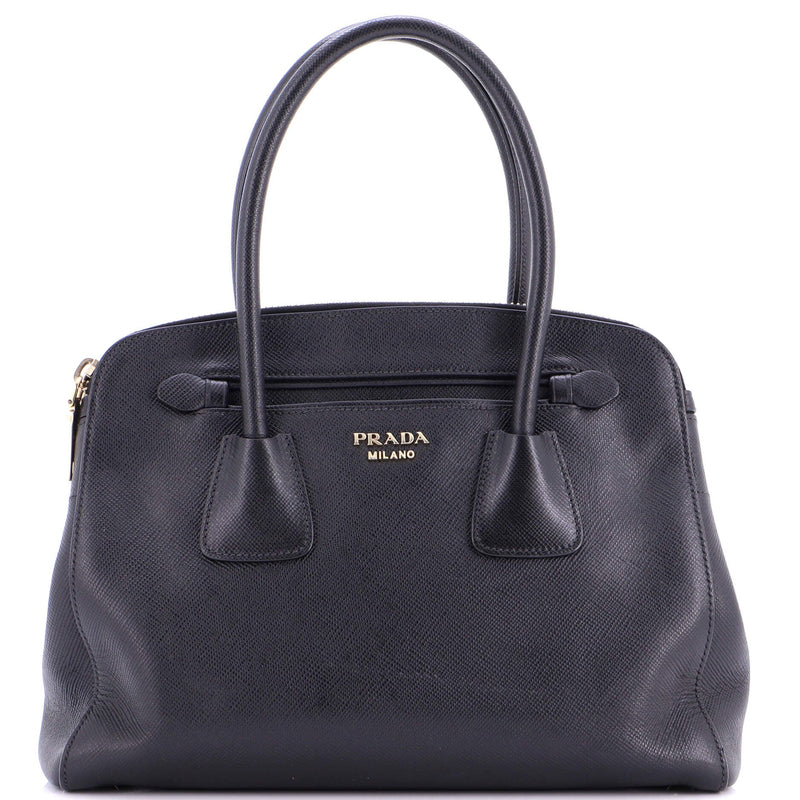 Cuir Frame Double Zip Tote Saffiano