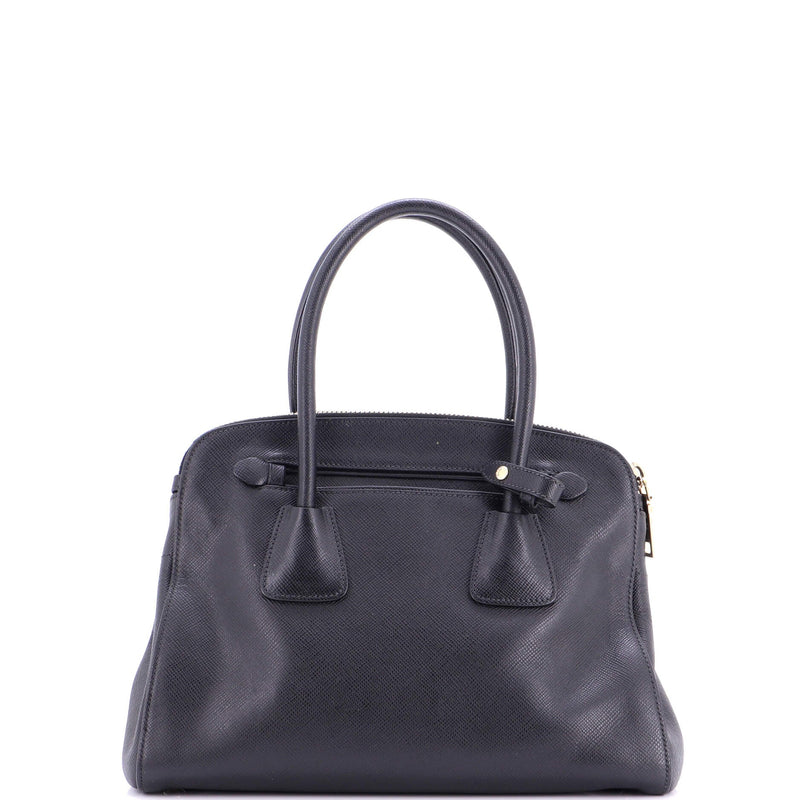 Cuir Frame Double Zip Tote Saffiano