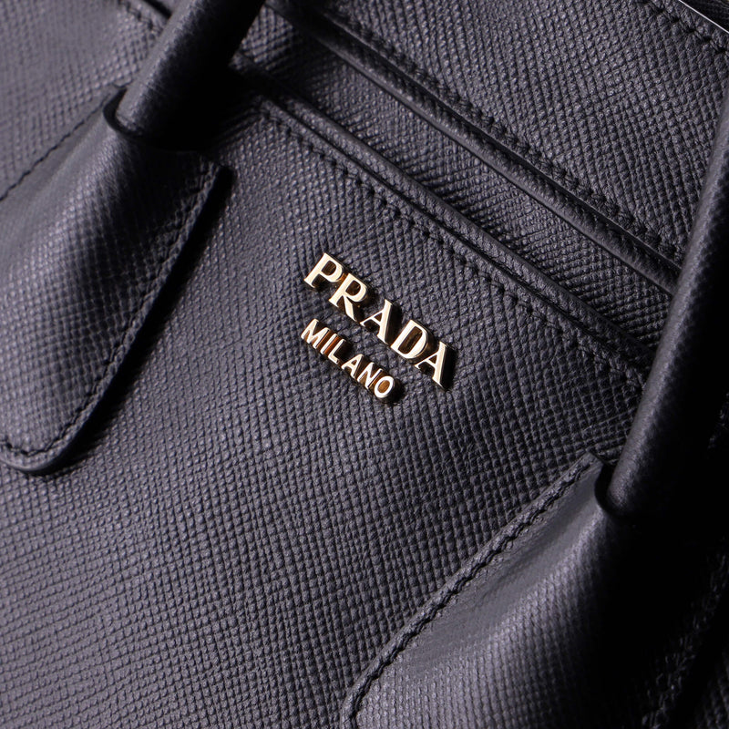 Cuir Frame Double Zip Tote Saffiano