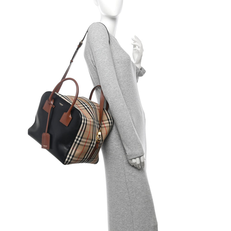 Smooth Calfskin House Check Medium Cube